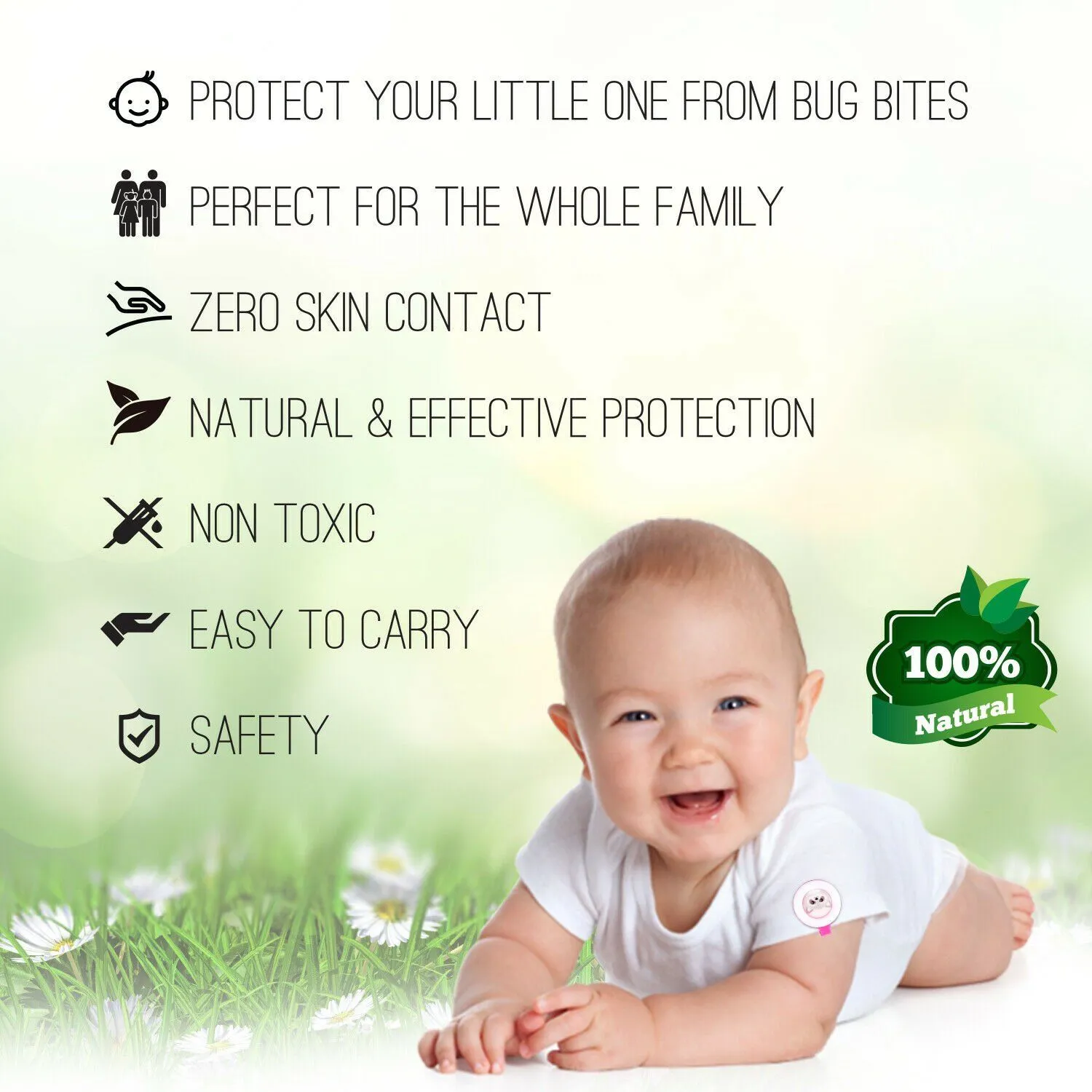 8-Pack: Clip On Mosquito, Bug & Insect Repellent for Indoor or Outdoor
