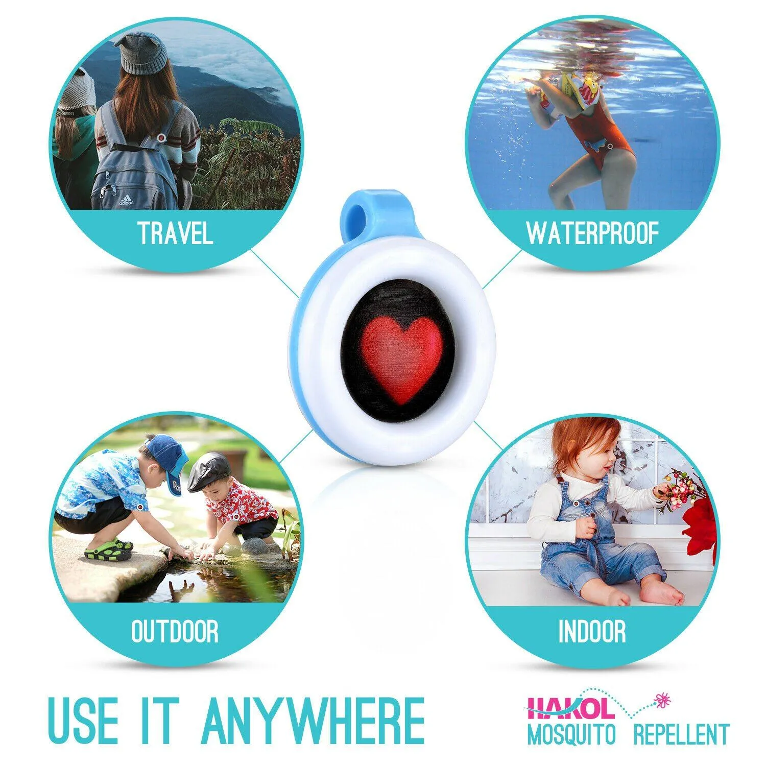 8-Pack: Clip On Mosquito, Bug & Insect Repellent for Indoor or Outdoor