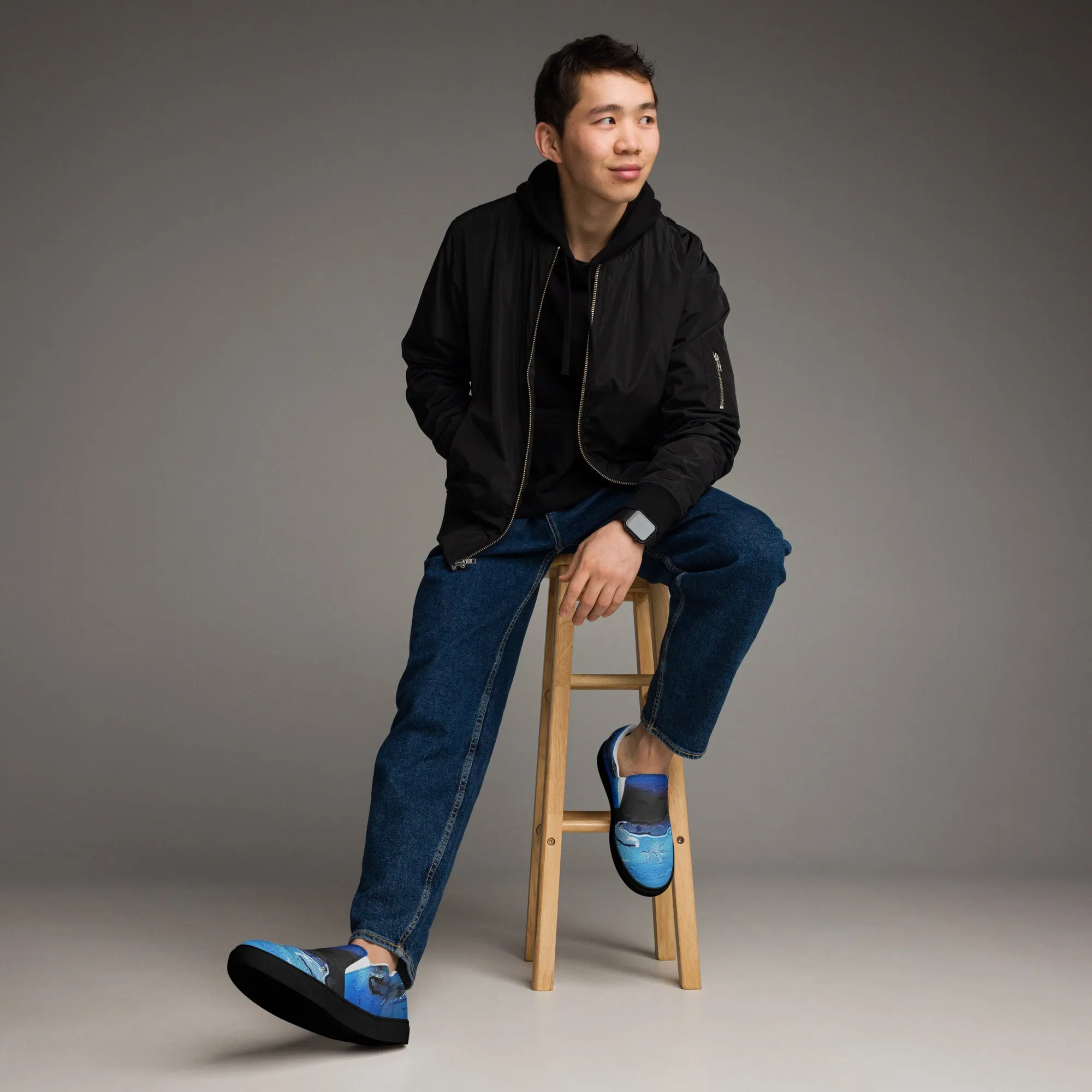 A Drop In The Ocean - Mens Slip-On Canvas Shoes