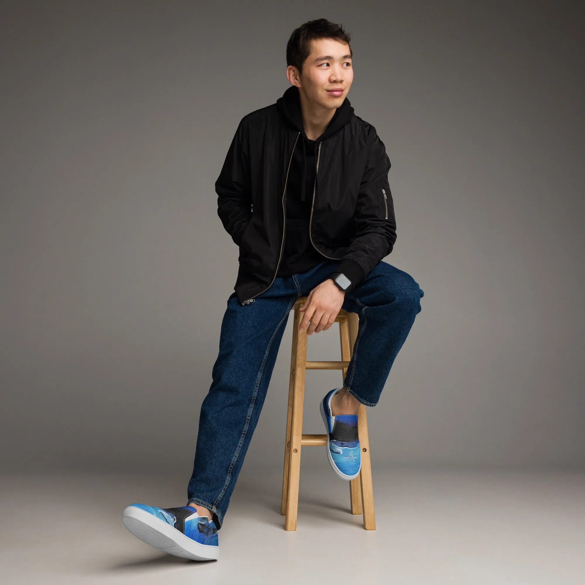 A Drop In The Ocean - Mens Slip-On Canvas Shoes