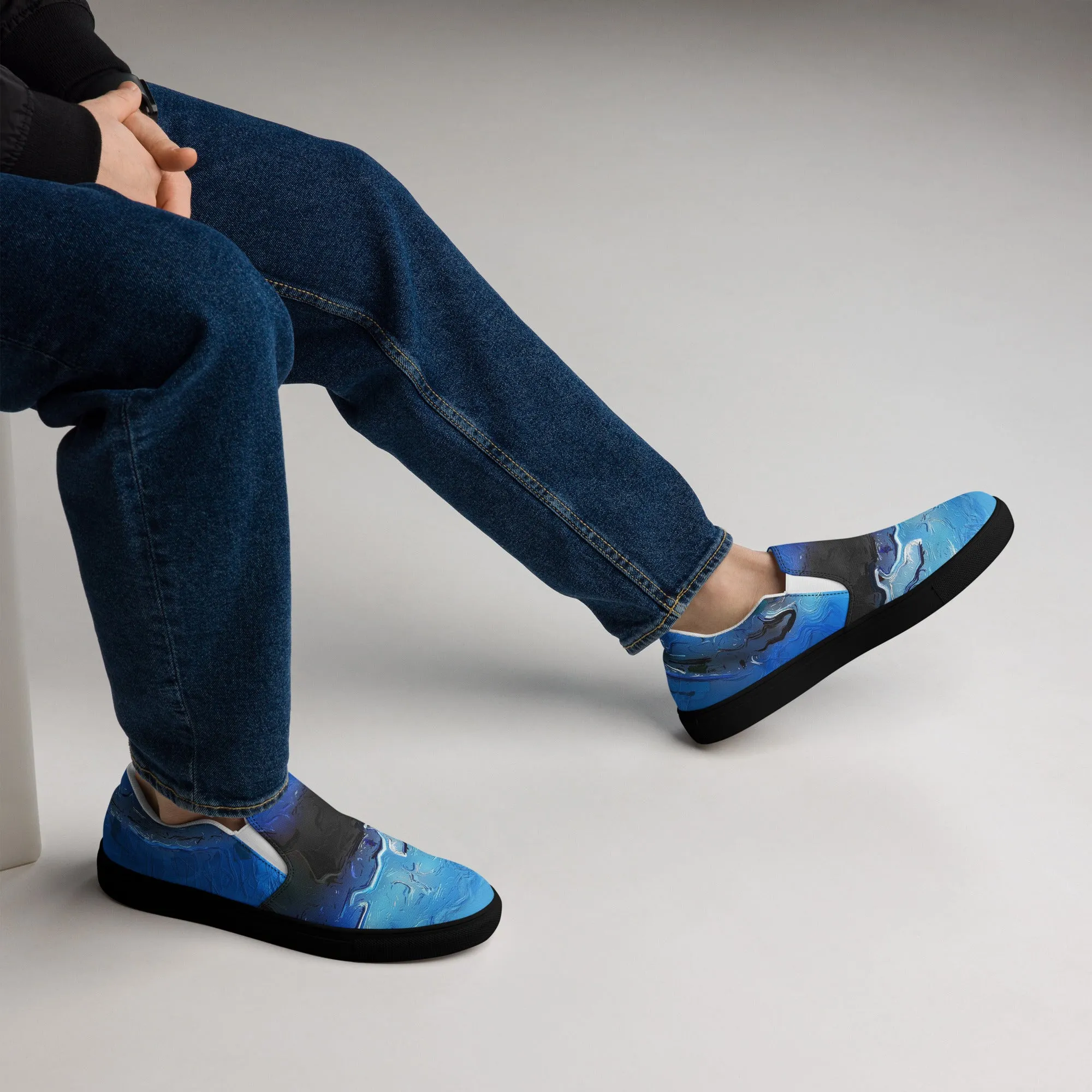 A Drop In The Ocean - Mens Slip-On Canvas Shoes