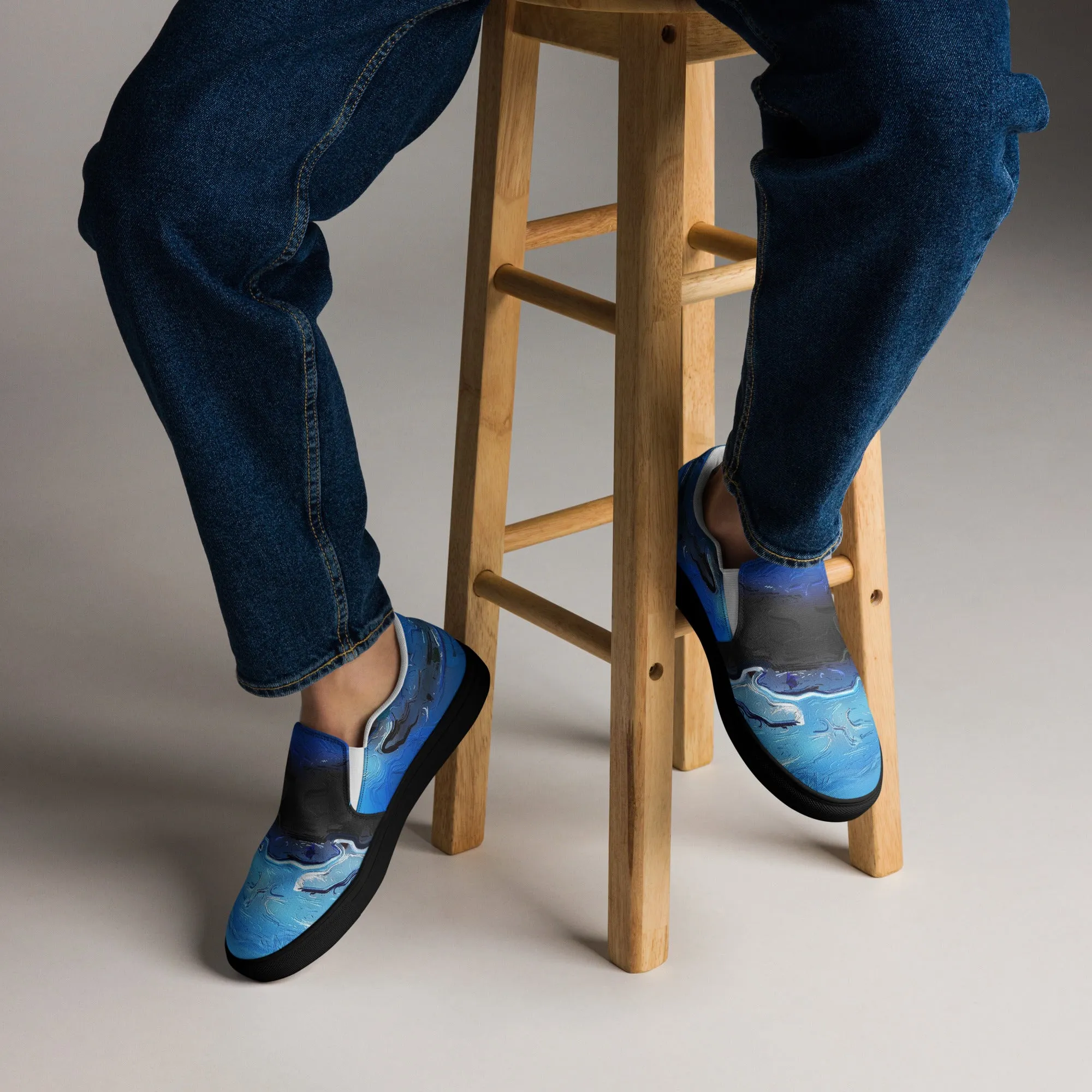 A Drop In The Ocean - Mens Slip-On Canvas Shoes