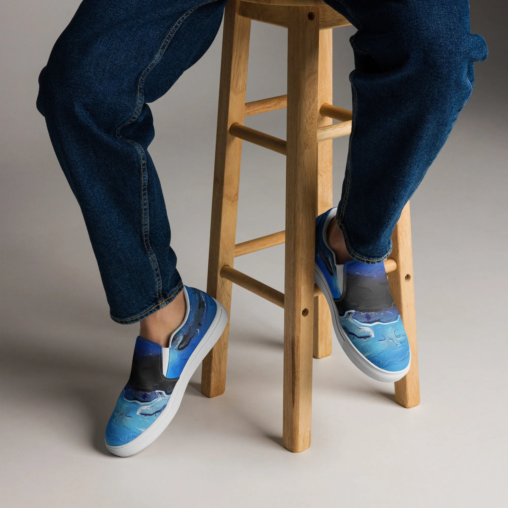 A Drop In The Ocean - Mens Slip-On Canvas Shoes