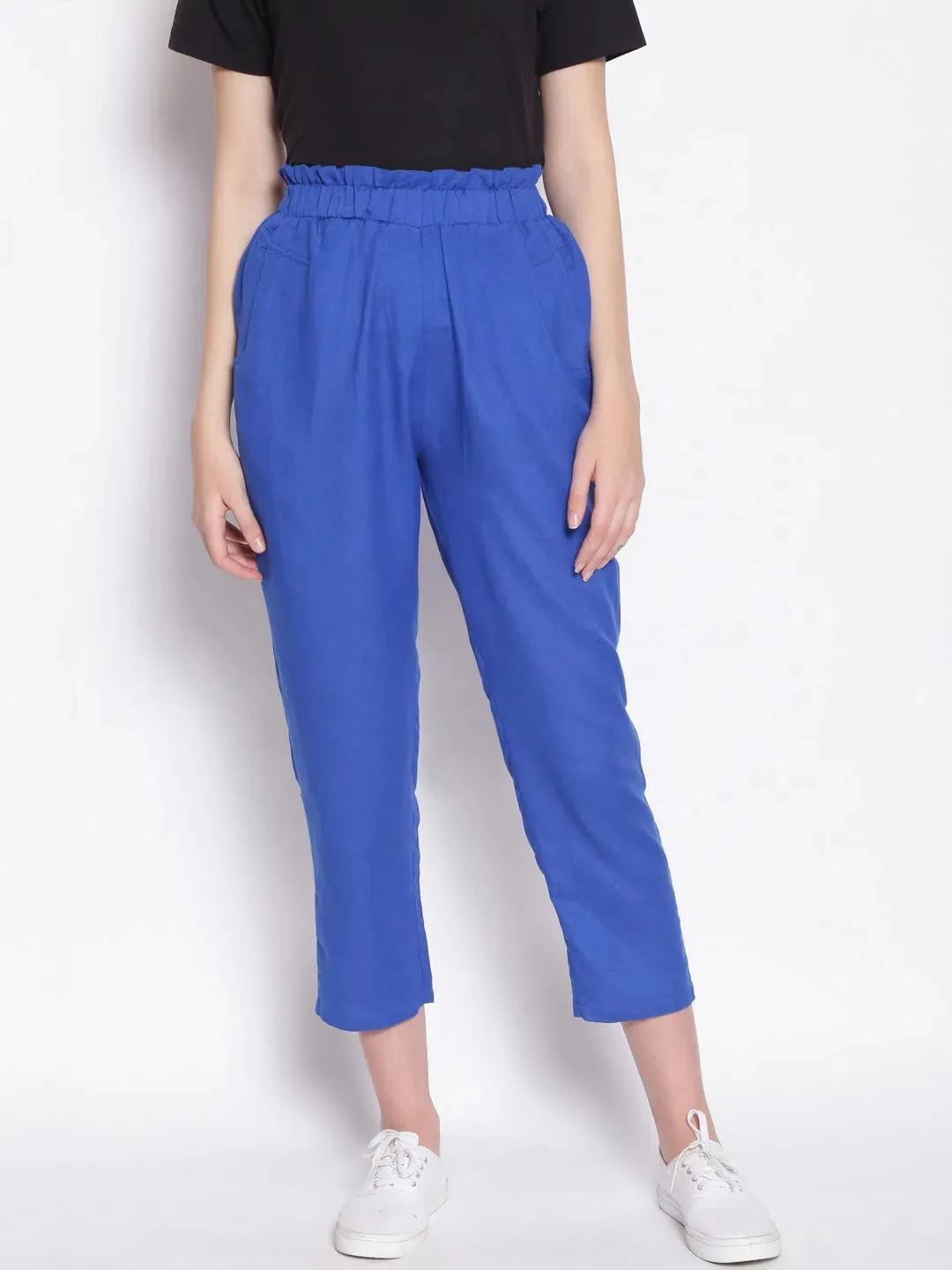 Aqua Holic Cropped Women's Paperbag Pants