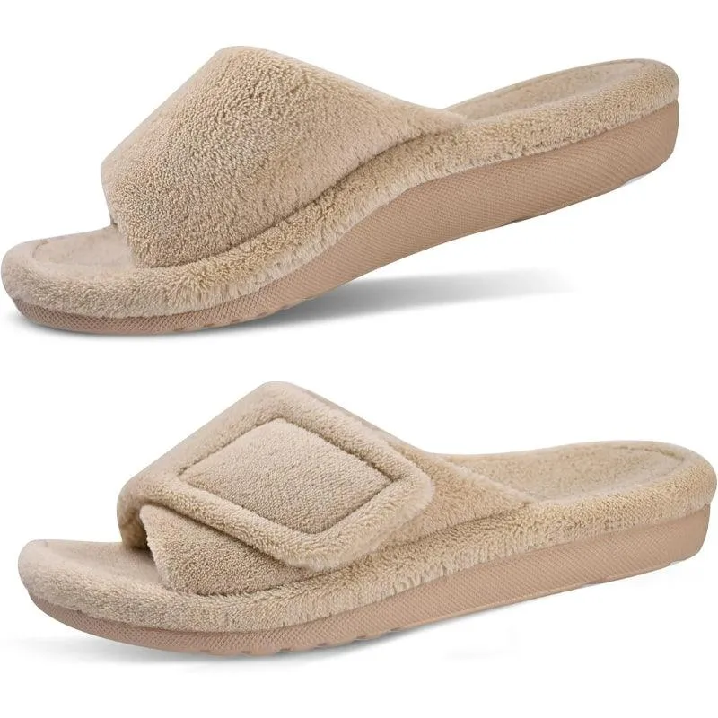 Arthritis Friendly Fuzzy Non Slip Slippers – Comfortable Support