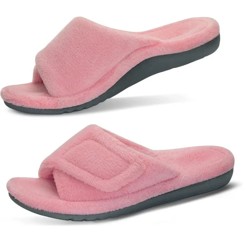 Arthritis Friendly Fuzzy Non Slip Slippers – Comfortable Support
