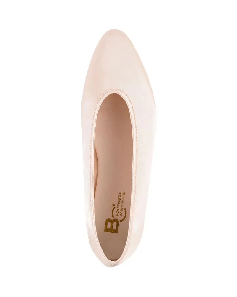 BC Footwear Georgette Satin Flats - Natural - FINAL SALE