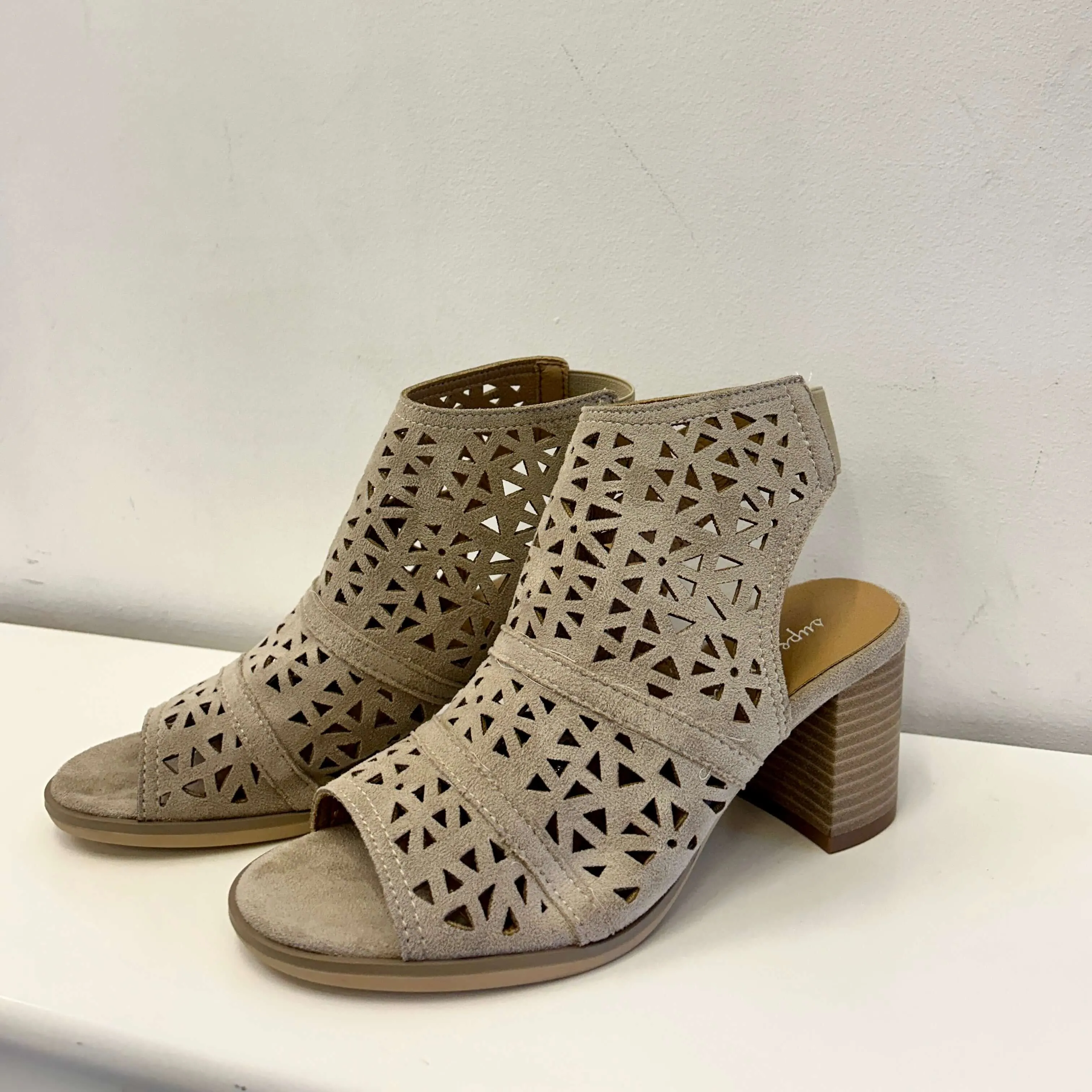 Beige Summer Block Heel Sandal