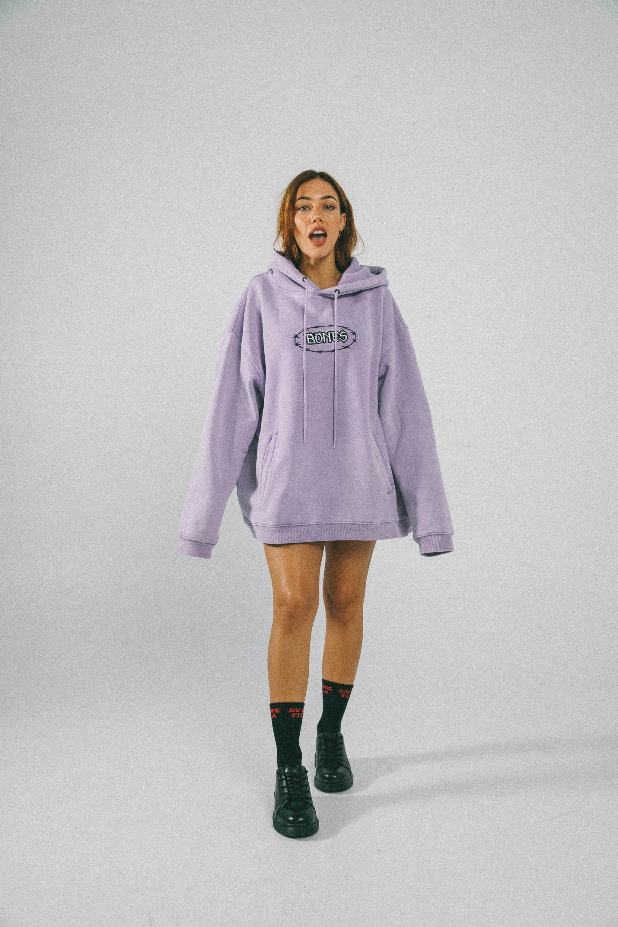 BILLY BONES CLUB BARB HOODIE - WASHED PURPLE