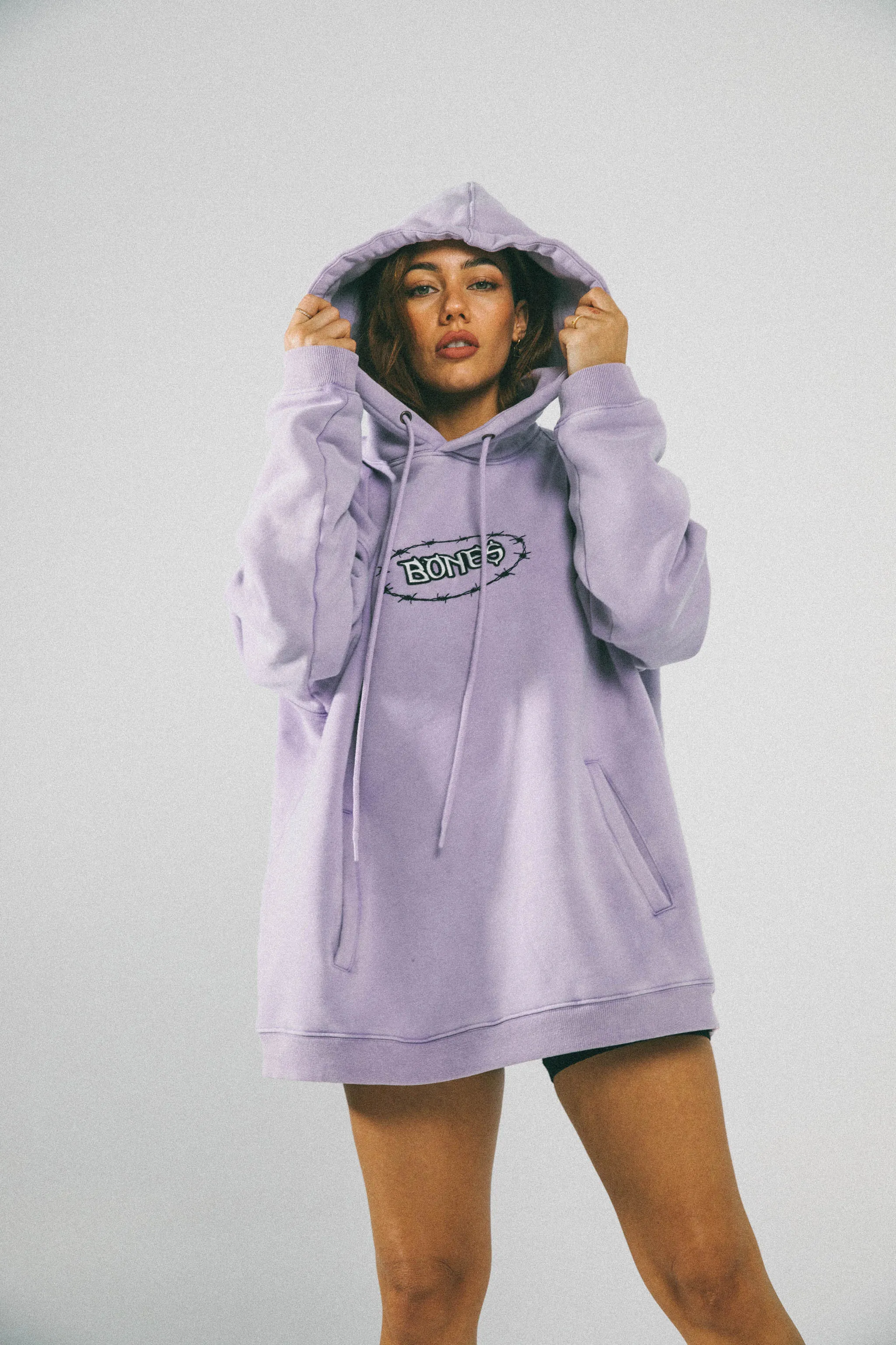 BILLY BONES CLUB BARB HOODIE - WASHED PURPLE