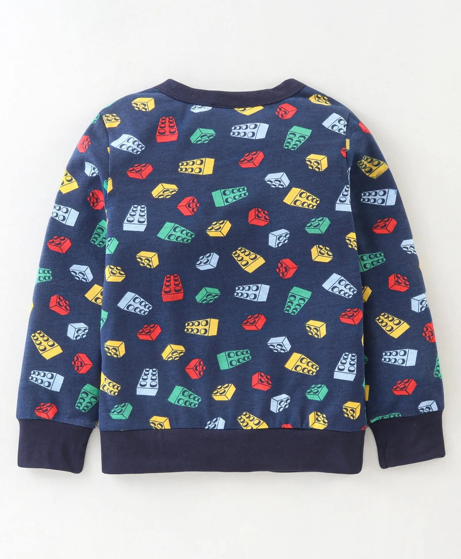 Blocks Printed Sweatshirt Jogger Set