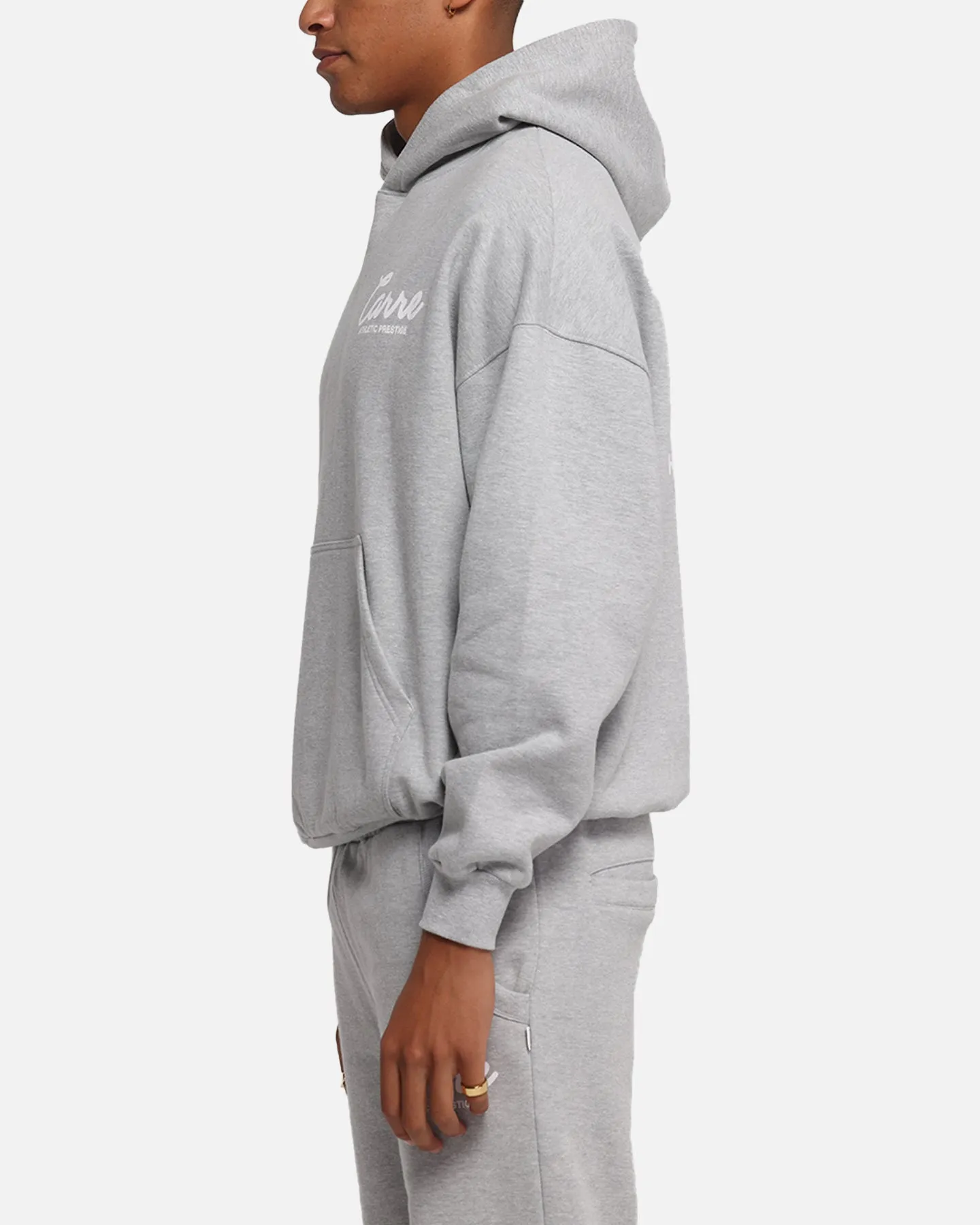 Carre Prestige Script Hoodie Grey Marle