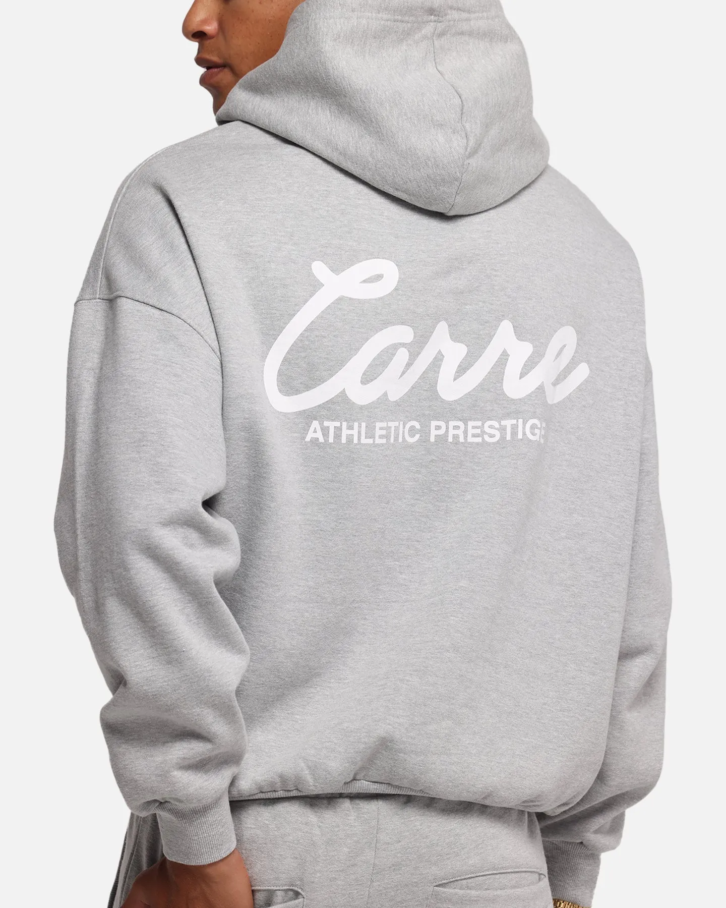 Carre Prestige Script Hoodie Grey Marle