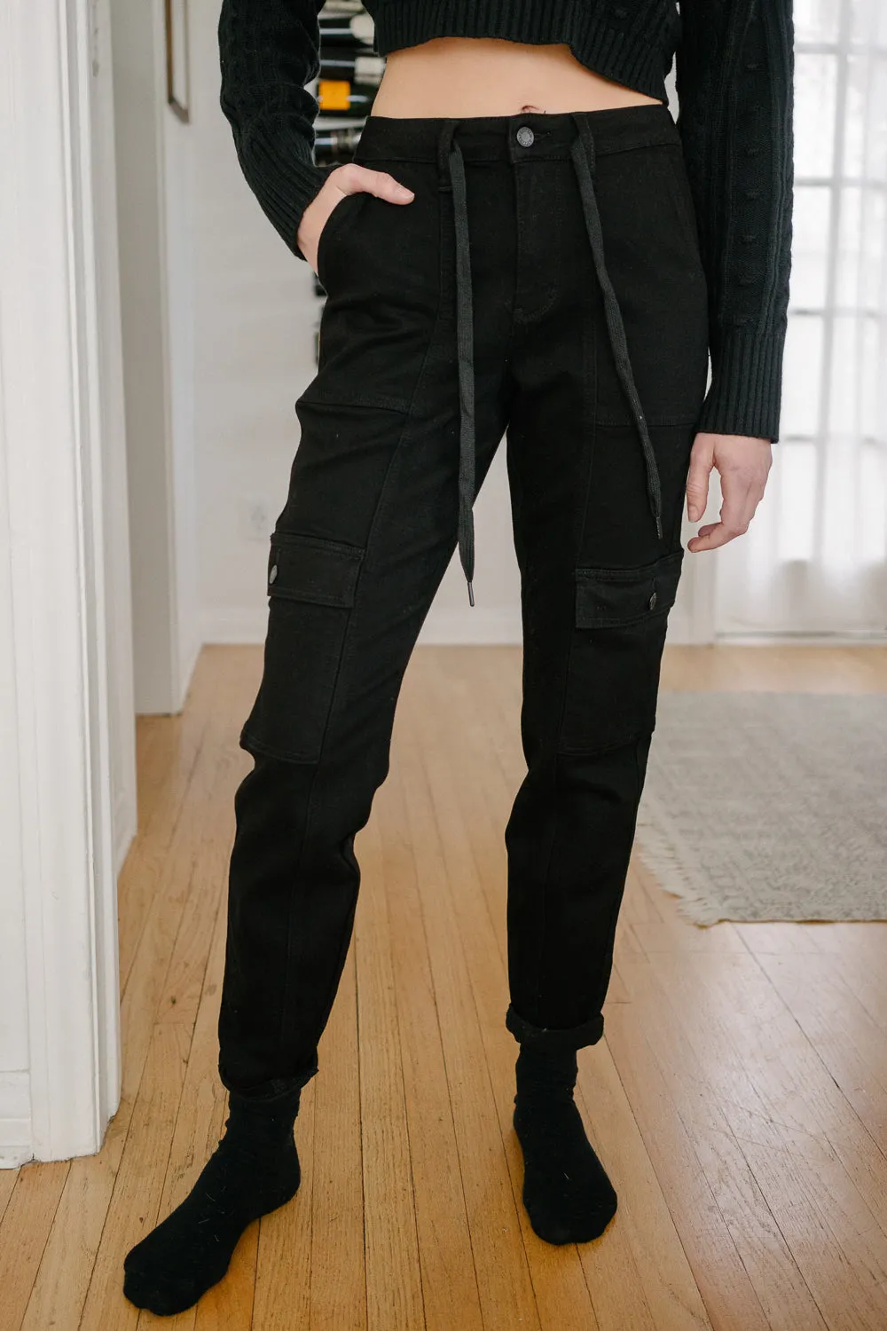 Celeste High Rise Cuffed Cargo Joggers