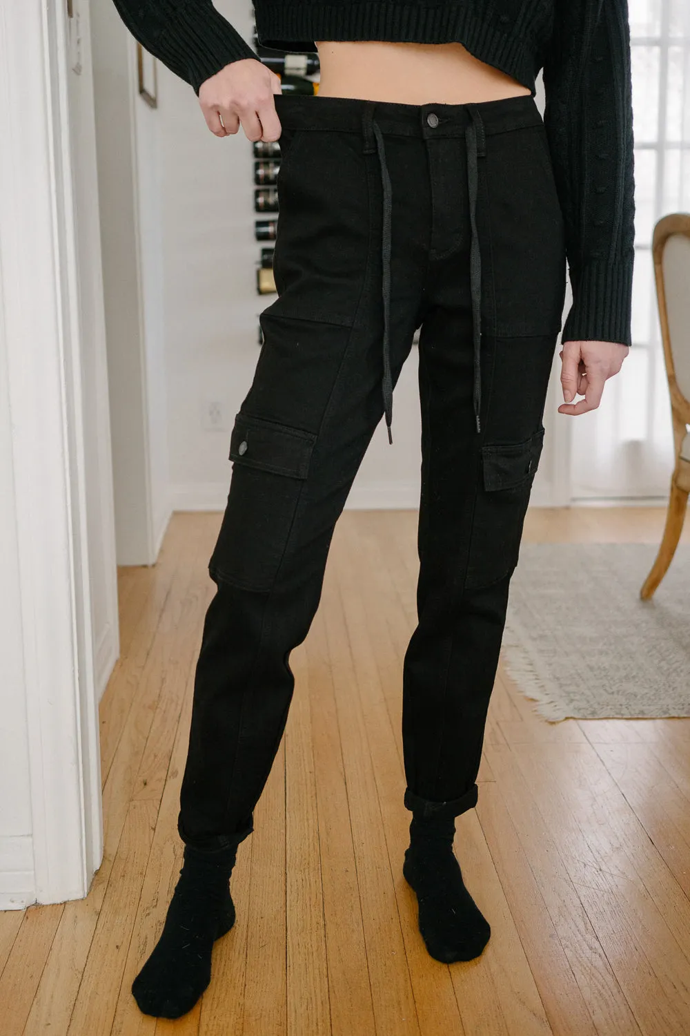 Celeste High Rise Cuffed Cargo Joggers