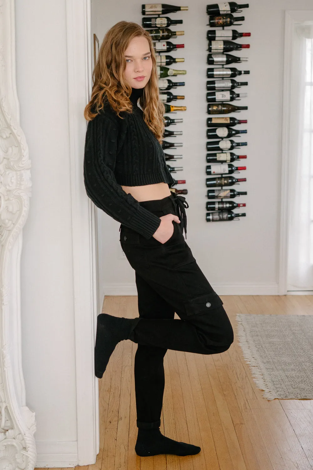 Celeste High Rise Cuffed Cargo Joggers