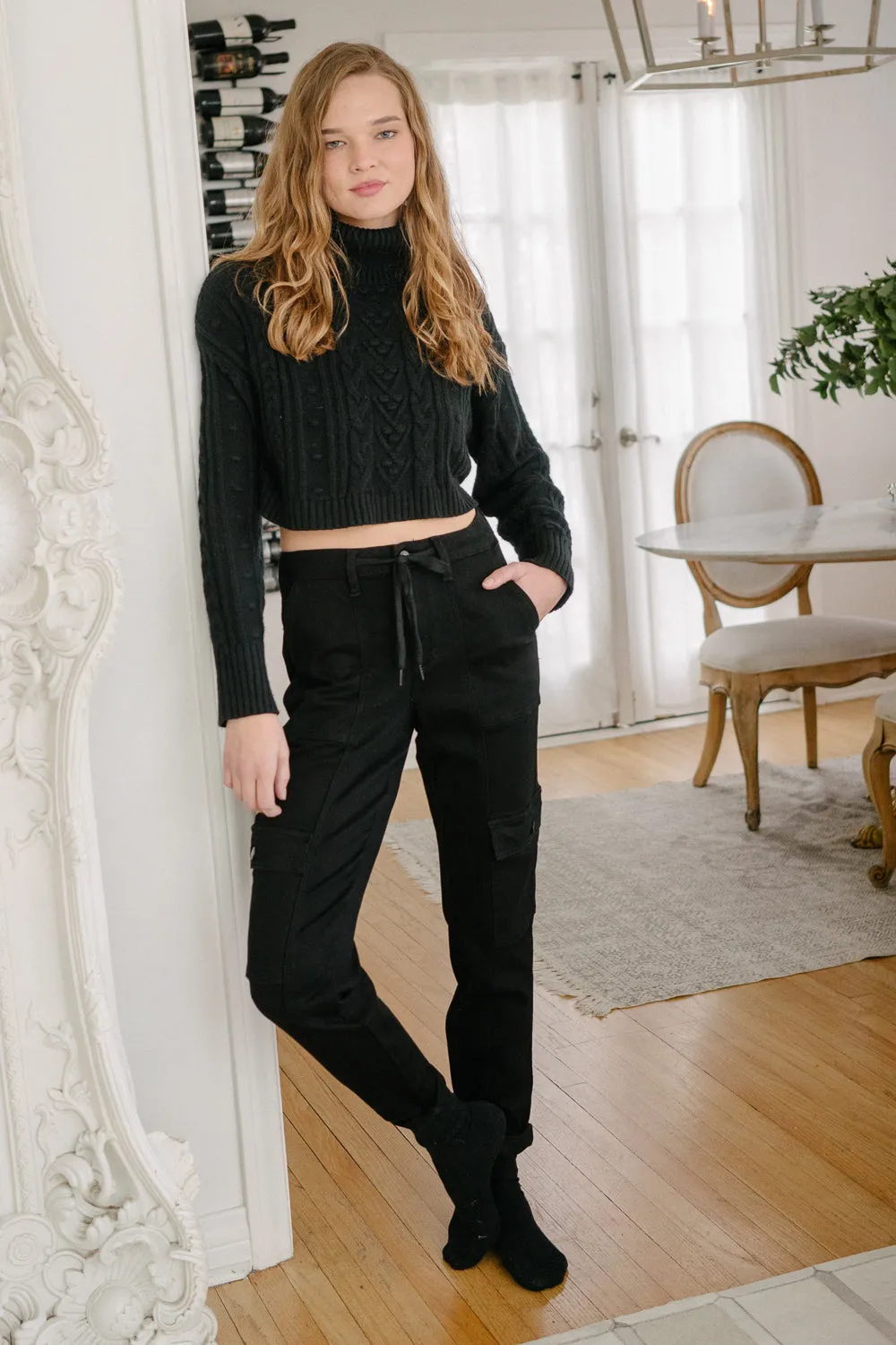 Celeste High Rise Cuffed Cargo Joggers