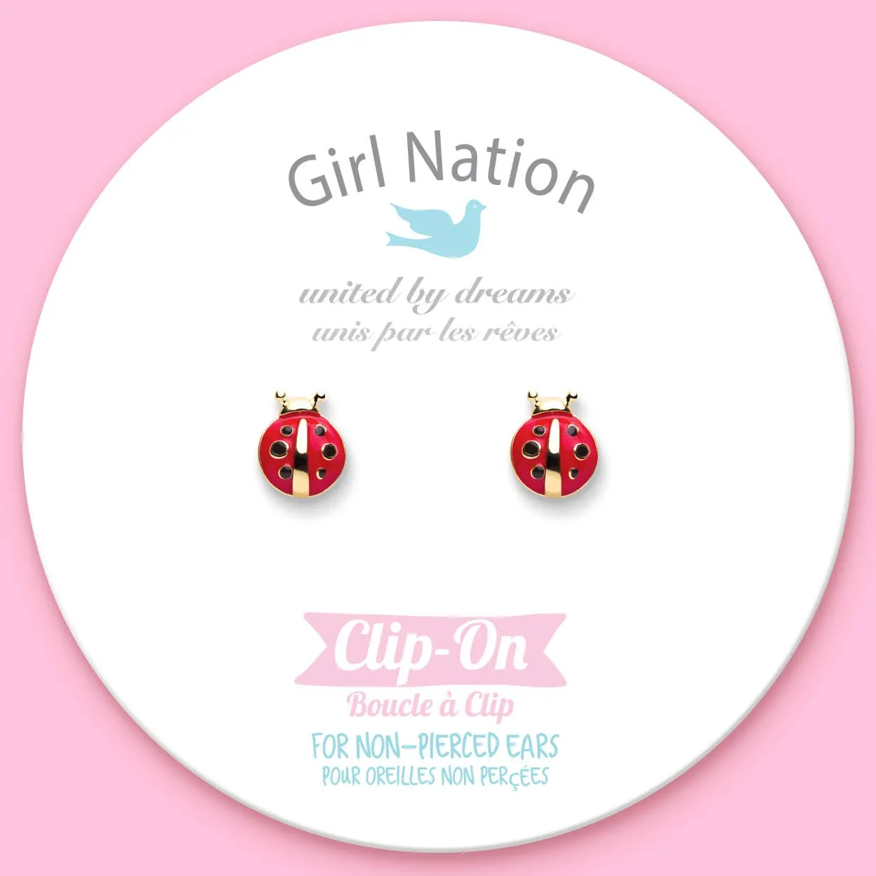 CLIP ON Cutie Earrings- Little Ladybug