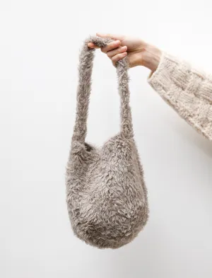 Crochet Fur Bag Taupe