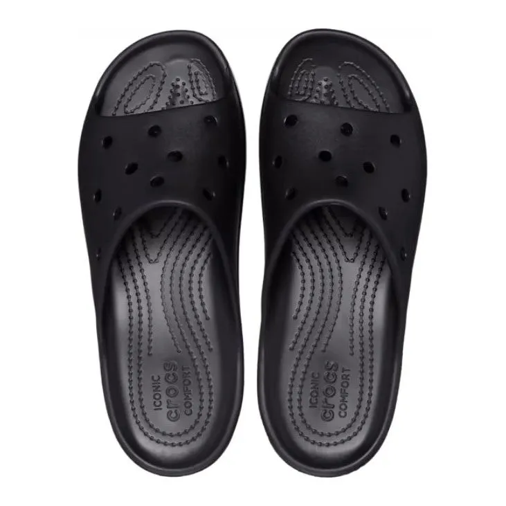 Crocs Womens Slider Classic Platform Slide Black