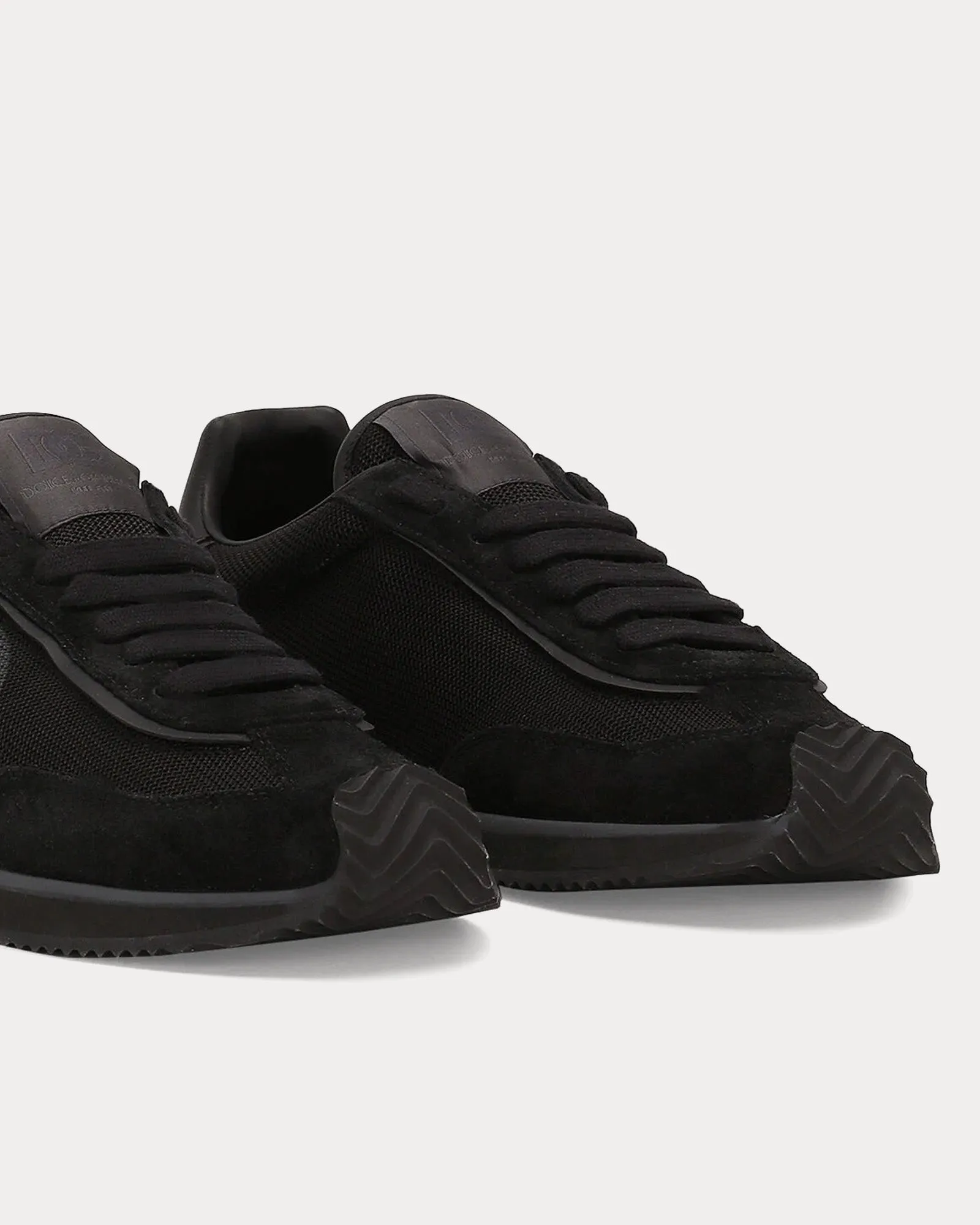 DG Cushion Mixed Material Black Low Top Sneakers