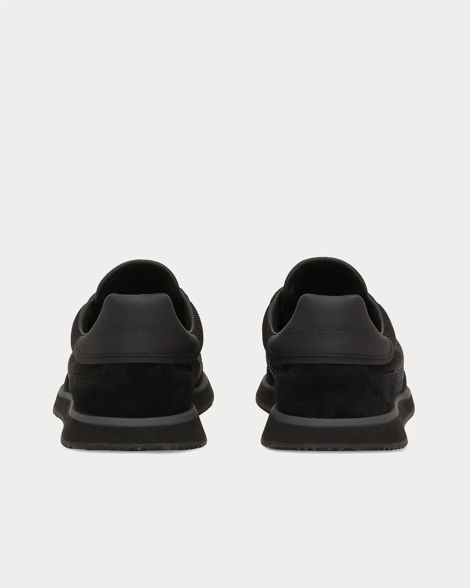 DG Cushion Mixed Material Black Low Top Sneakers