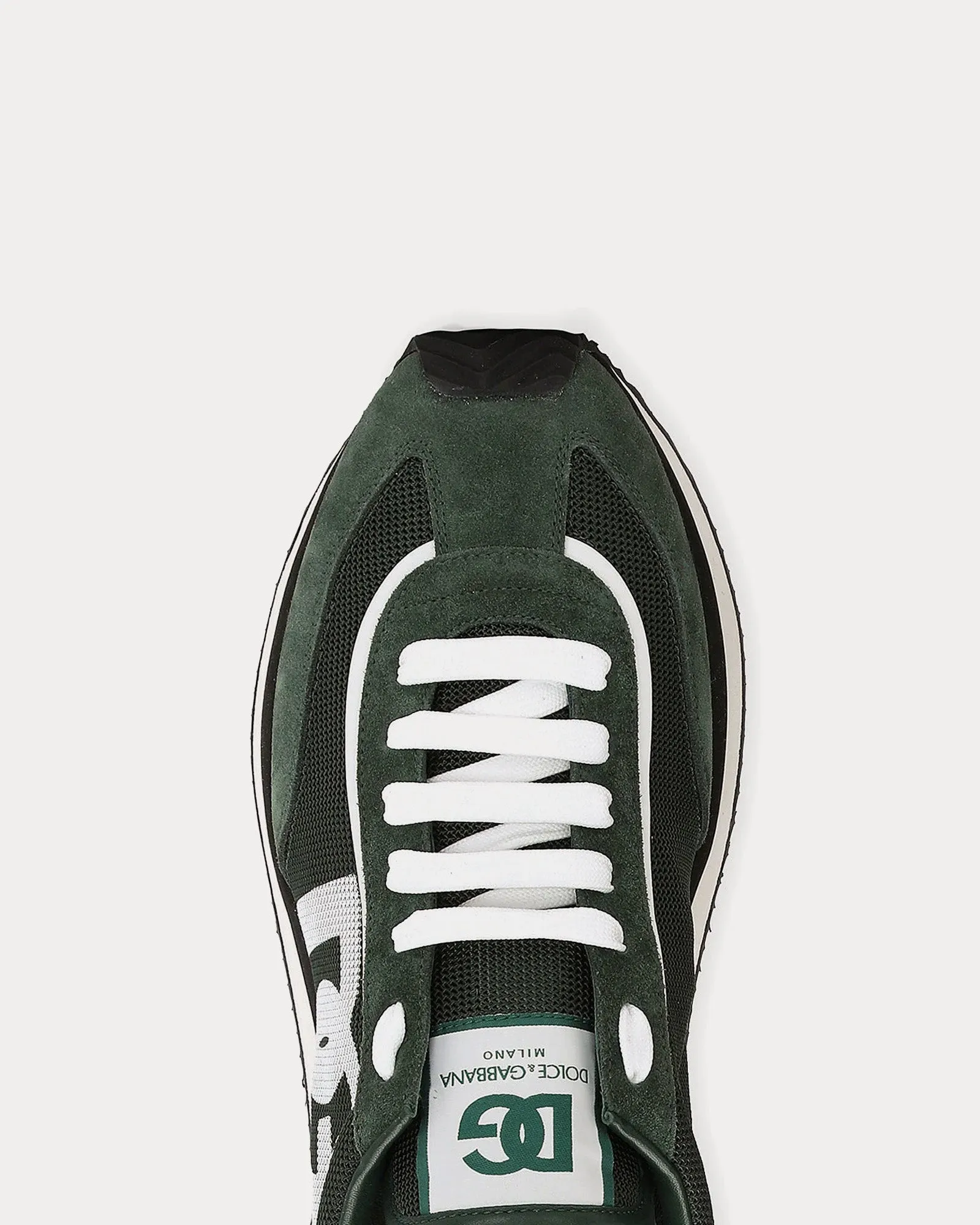 DG Cushion Mixed Material Green Low Top Sneakers