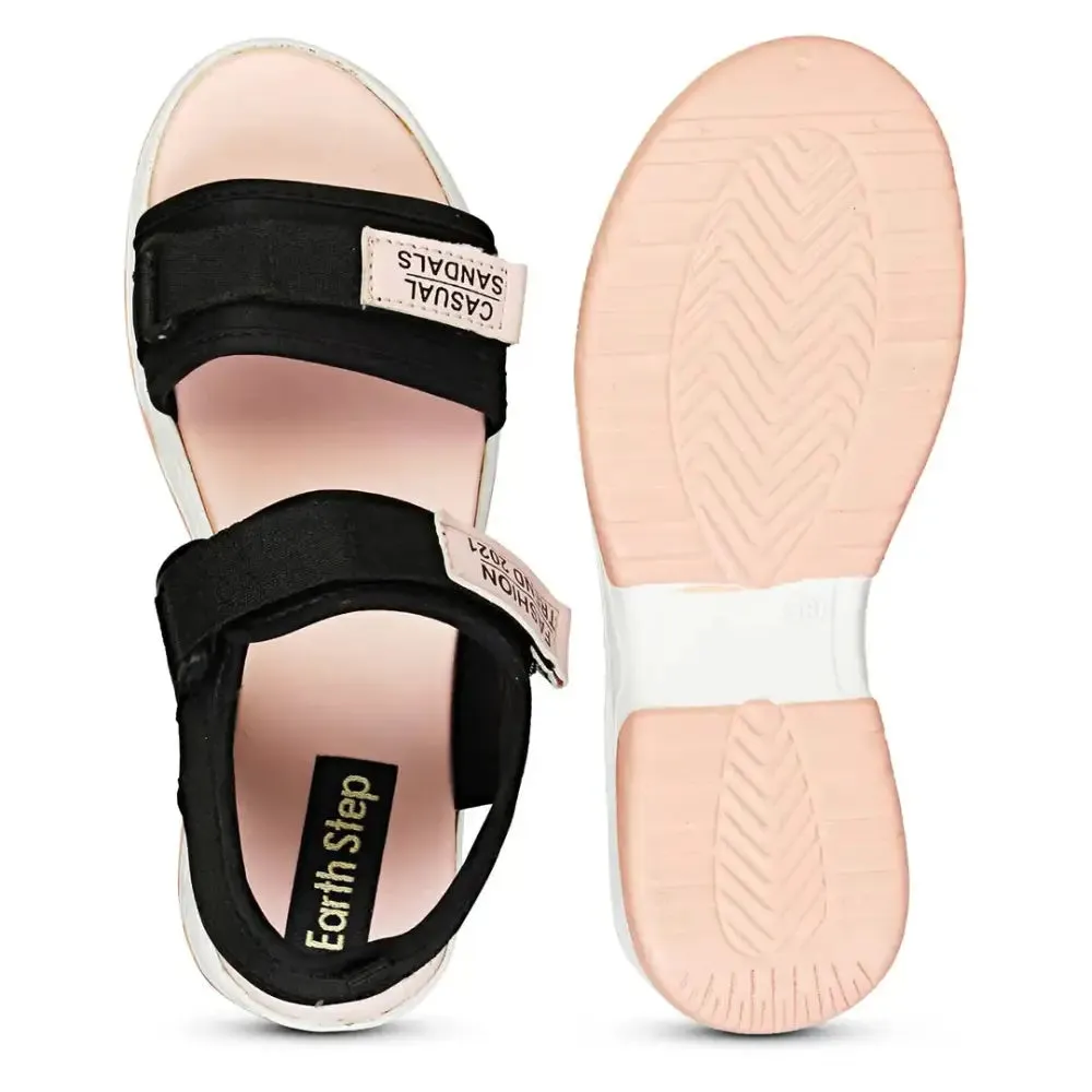 Earth Step Women's/Girls Striped Design Stylish Wedges