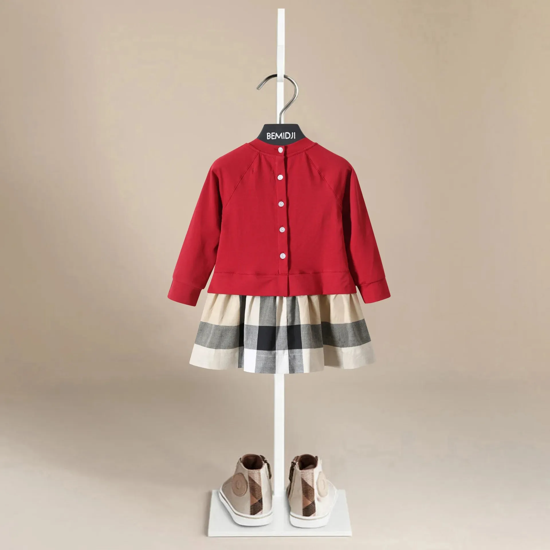 Elie Cotton Plaid Dress