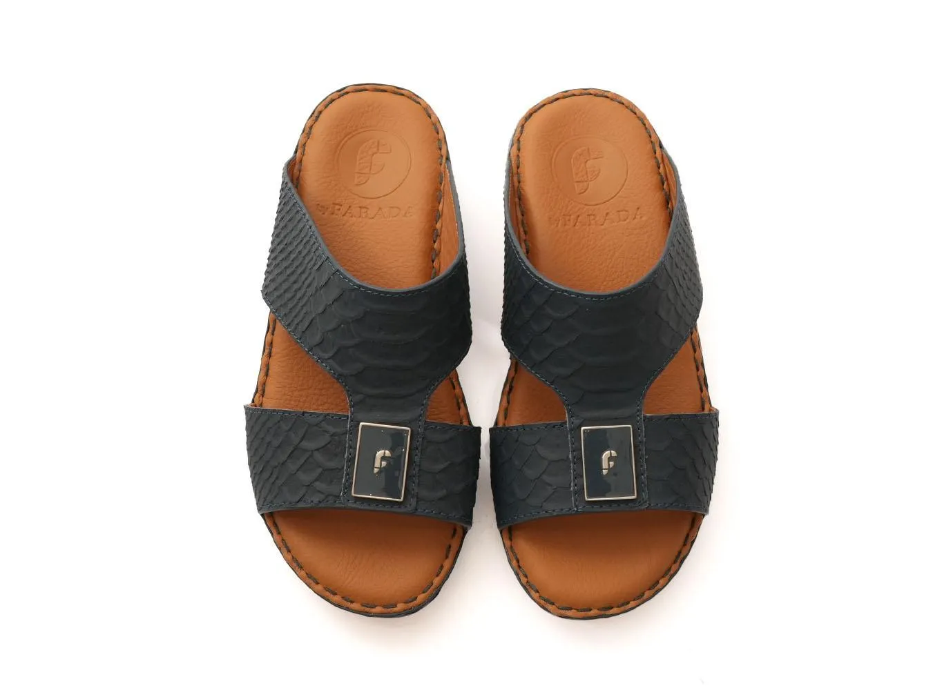 FARADA KIDS ARABIC PYTHON SANDALS NAVY