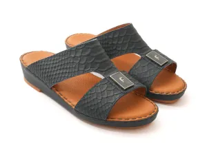 FARADA KIDS ARABIC PYTHON SANDALS NAVY