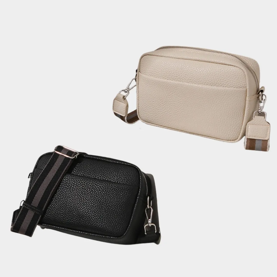 Fashion Women's Small Shoulder Bag - Solid PU Messenger Square Bag in Black, White, Beige