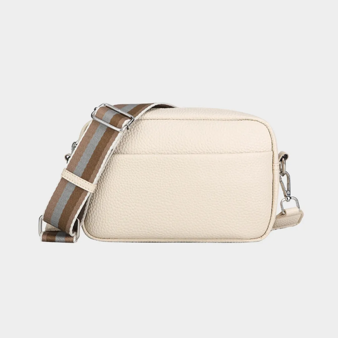 Fashion Women's Small Shoulder Bag - Solid PU Messenger Square Bag in Black, White, Beige