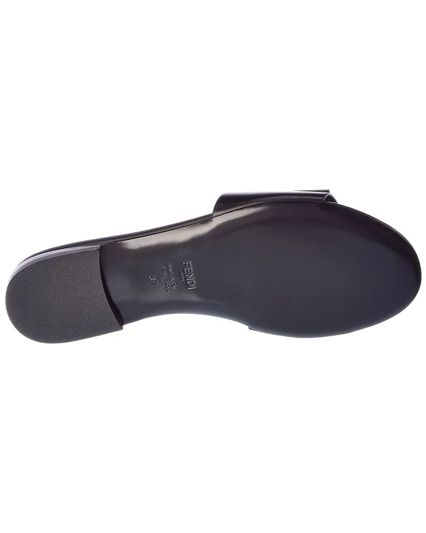 FENDI FF Baguette Logo Leather Sandal