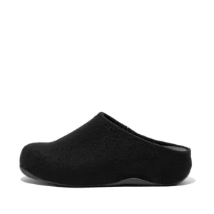 FitFlop Shuv Felt Clogs Black