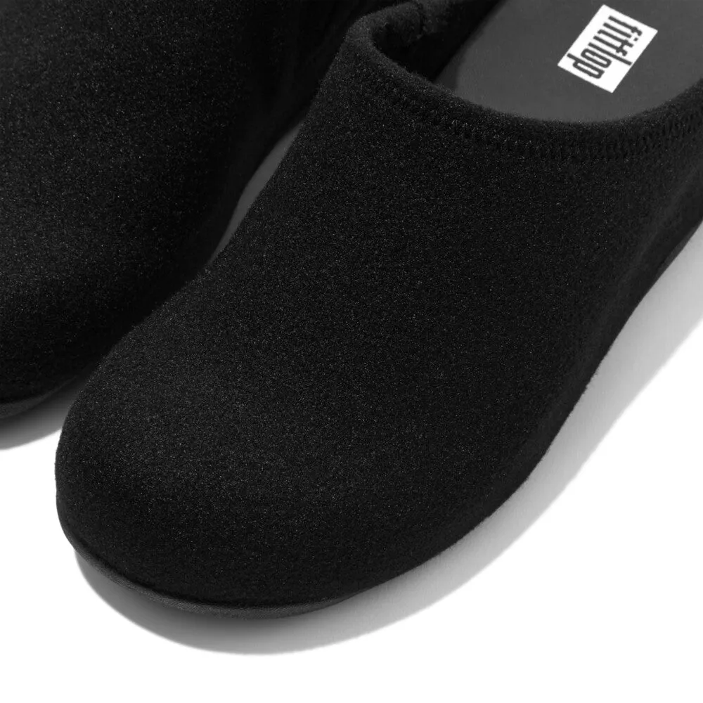 FitFlop Shuv Felt Clogs Black
