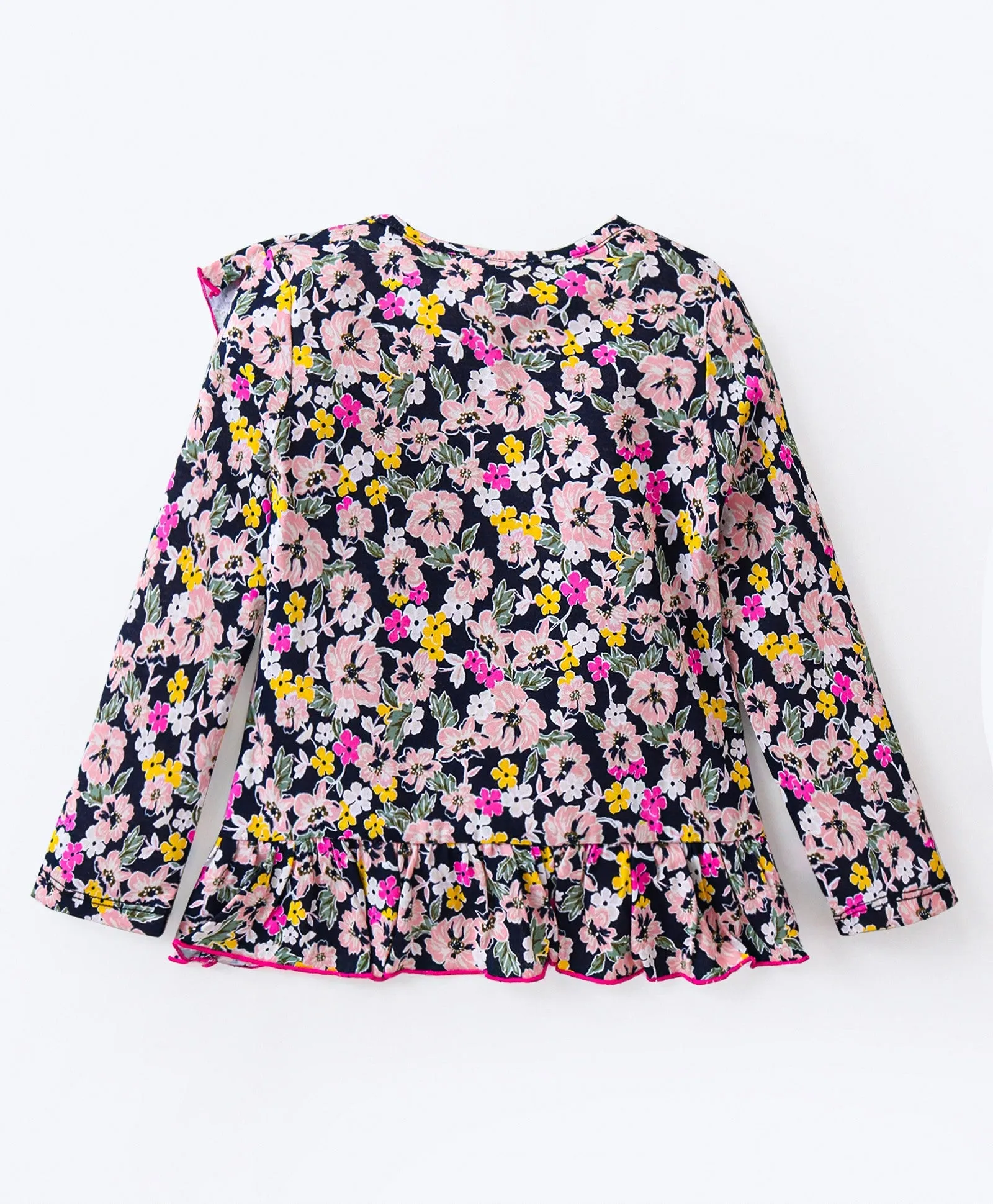 Floral Printed Frilled Top Palazzo Set