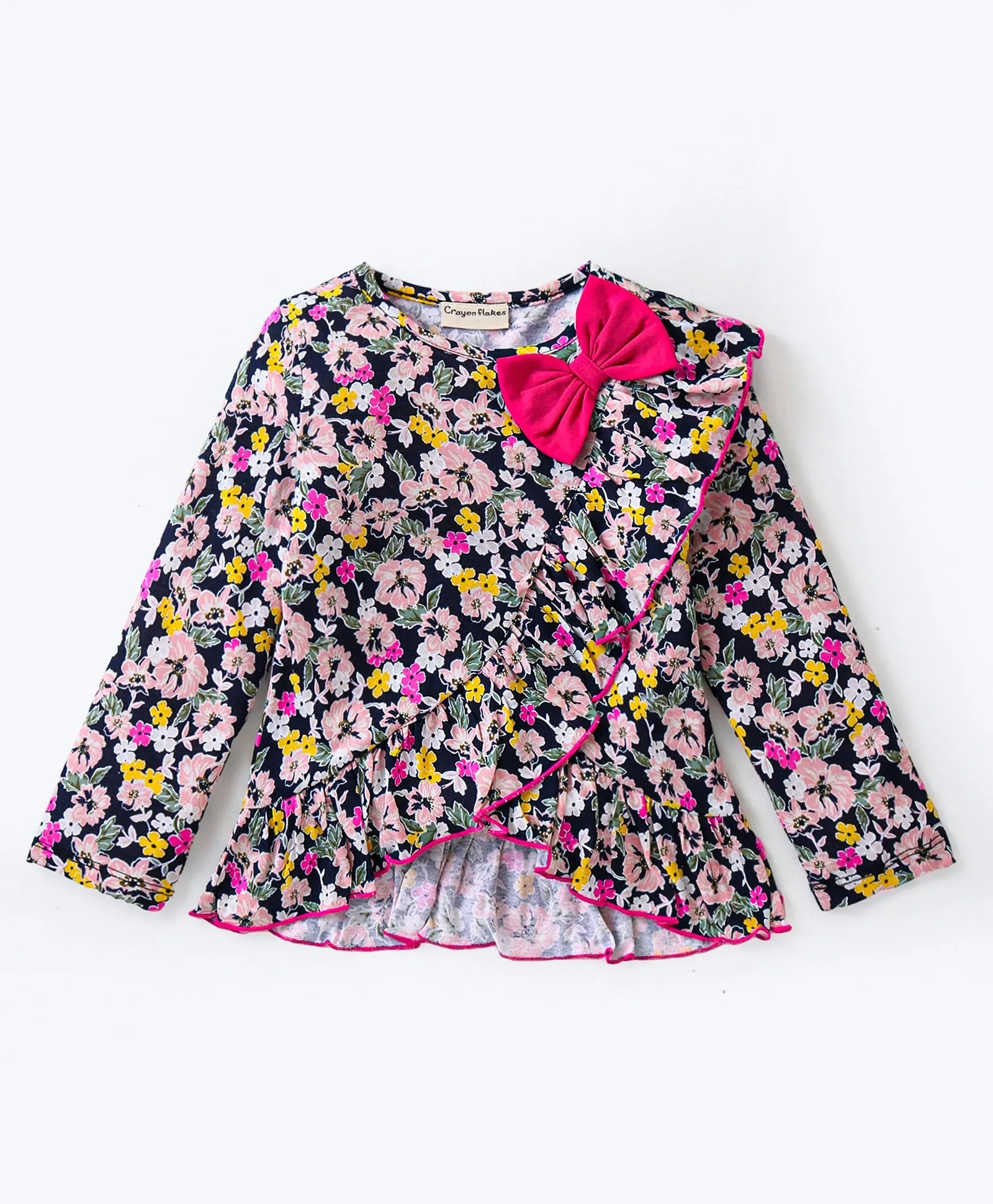 Floral Printed Frilled Top Palazzo Set