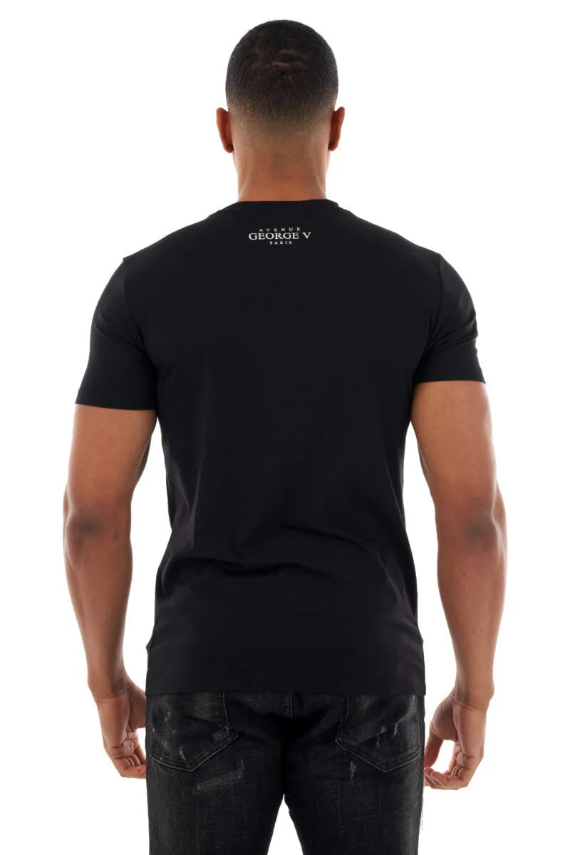 George V T-Shirt - GV BAROQUE LION - BLACK - GV2502
