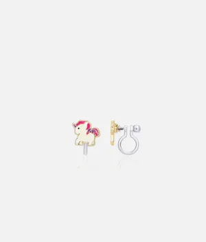 Girls Clip-on Earrings, Magical Unicorn - Cutie