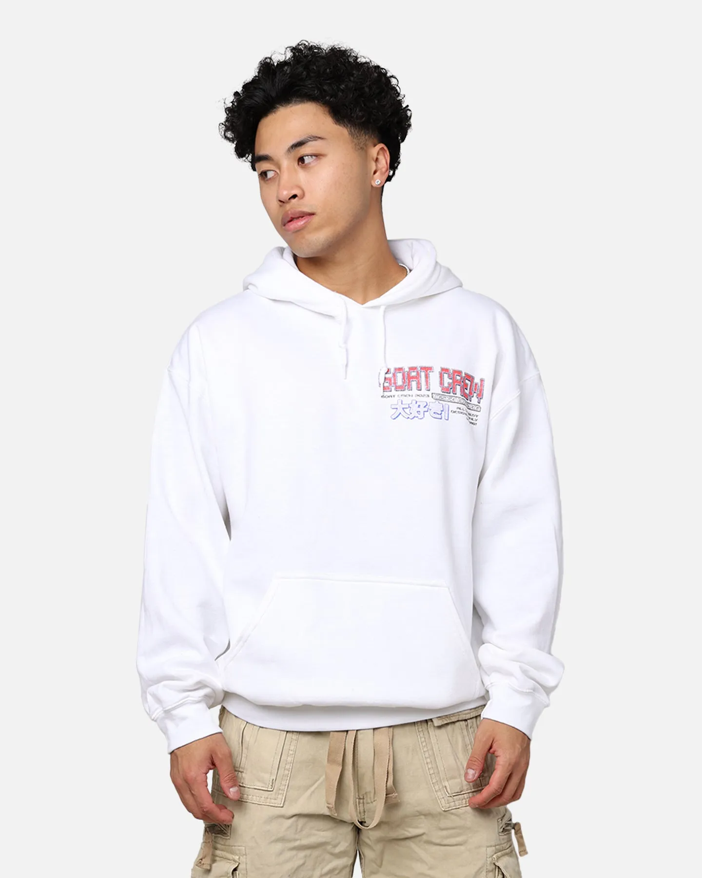 Goat Crew Demi Anime Hoodie White