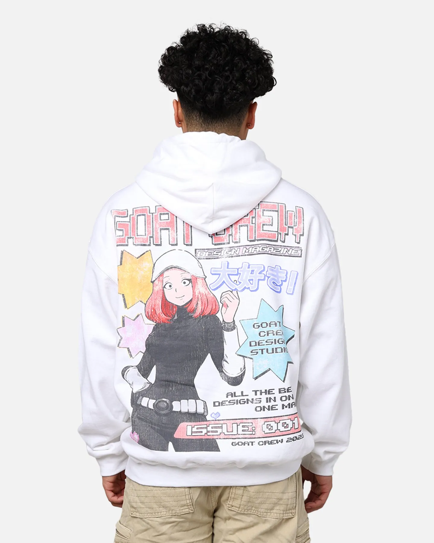 Goat Crew Demi Anime Hoodie White