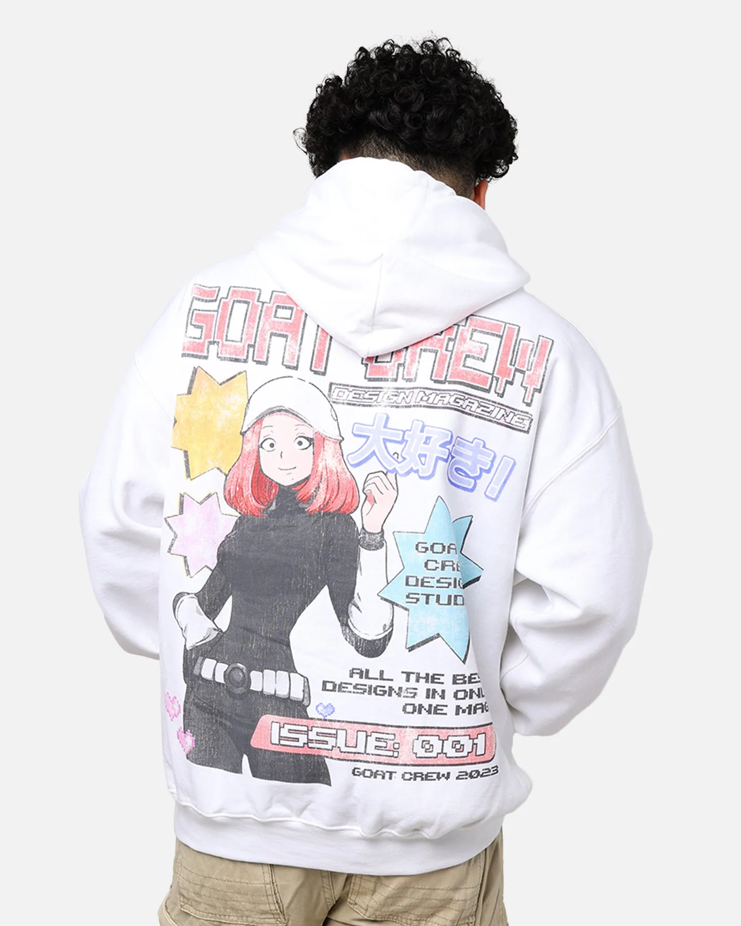 Goat Crew Demi Anime Hoodie White
