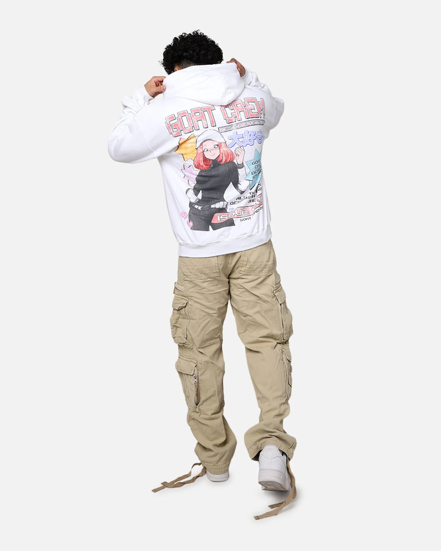 Goat Crew Demi Anime Hoodie White