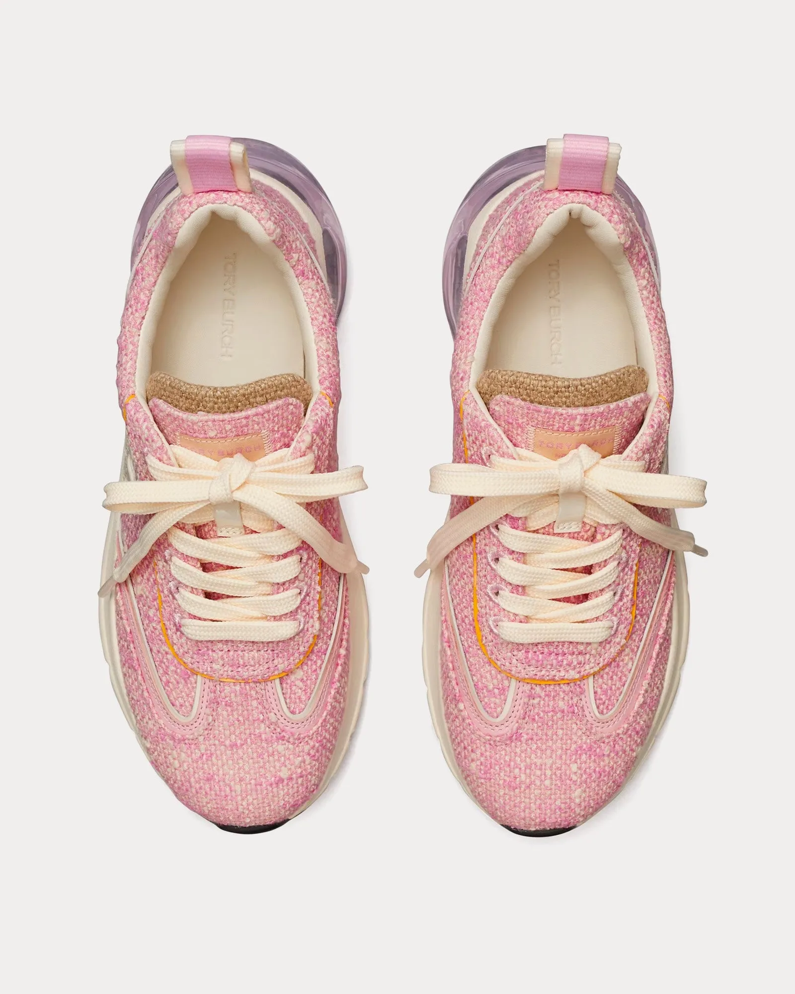 Good Luck Tweed Pink Low Top Sneakers