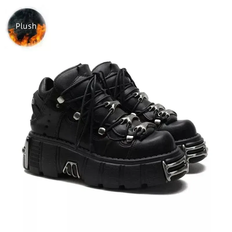 Goth 6cm Platform Sneakers for Women | Edgy Style – Punk & Trendy