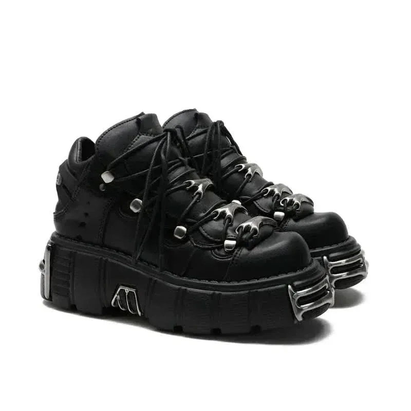 Goth 6cm Platform Sneakers for Women | Edgy Style – Punk & Trendy