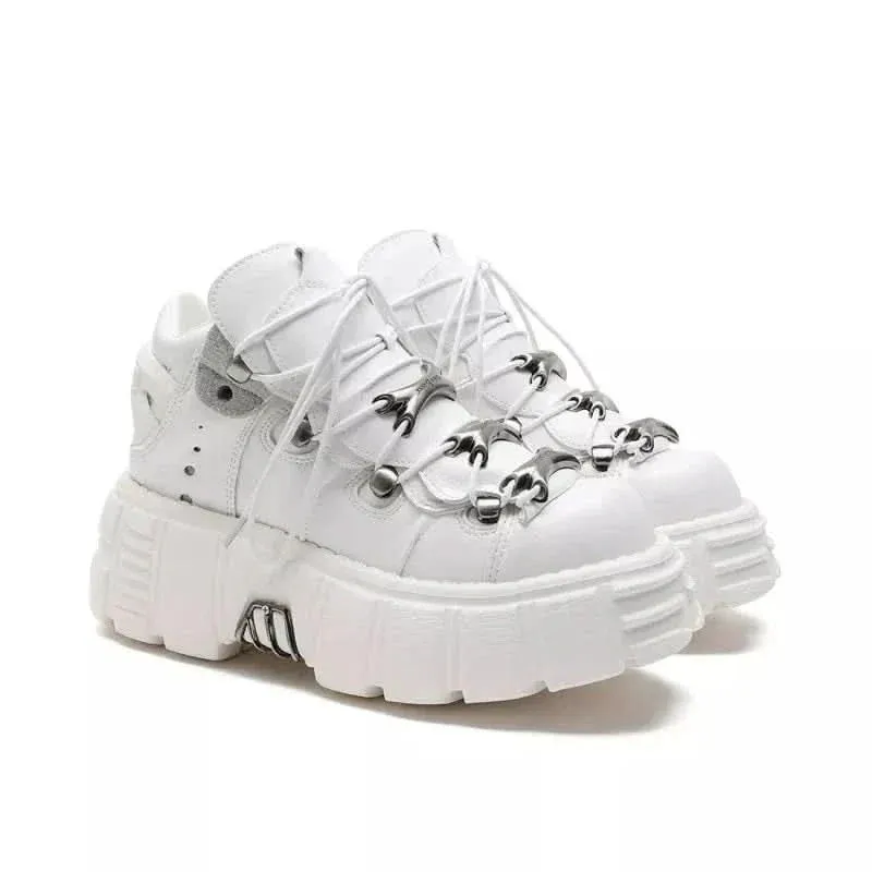 Goth 6cm Platform Sneakers for Women | Edgy Style – Punk & Trendy