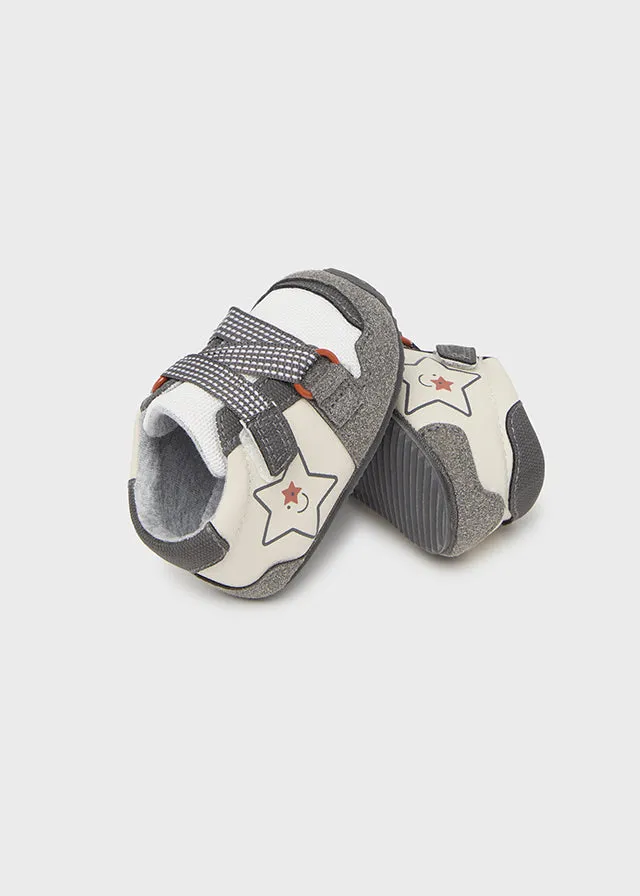 Gray Smiling Star Sneakers