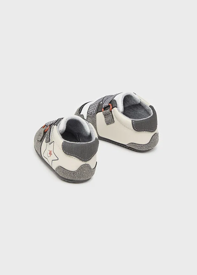 Gray Smiling Star Sneakers